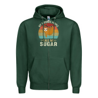 Sports Green womens my favorite people call me sugar cute sloth lover grandma Zipper Hoodie - linhVisuals