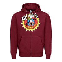 Burgundy goofy's candy company Zipper Hoodie - linhVisuals