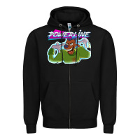 Black powerline Zipper Hoodie - linhVisuals