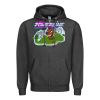 Charcoal Heather powerline Zipper Hoodie - linhVisuals