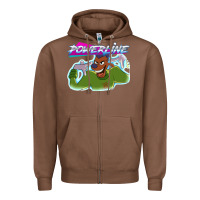 Chestnut powerline Zipper Hoodie - linhVisuals
