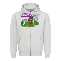 Dove Grey powerline Zipper Hoodie - linhVisuals