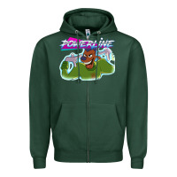 Sports Green powerline Zipper Hoodie - linhVisuals