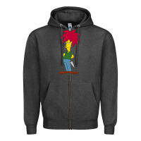Charcoal Heather simpson Zipper Hoodie - linhVisuals