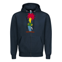Navy simpson Zipper Hoodie - linhVisuals