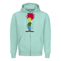 Seafoam simpson Zipper Hoodie - linhVisuals