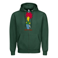 Sports Green simpson Zipper Hoodie - linhVisuals