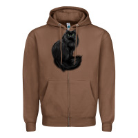 Chestnut black cat Zipper Hoodie - linhVisuals