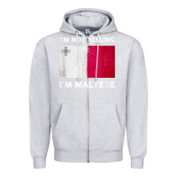 Heather Grey i'm not yelling i'm maltese shirt  malta flag t shirt Zipper Hoodie - linhVisuals