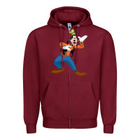 Burgundy goofy Zipper Hoodie - linhVisuals