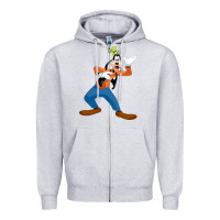 Heather Grey goofy Zipper Hoodie - linhVisuals