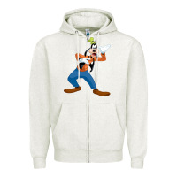 Oatmeal Heather goofy Zipper Hoodie - linhVisuals