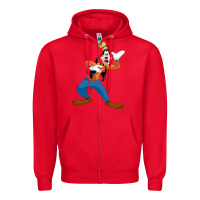 Red goofy Zipper Hoodie - linhVisuals