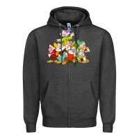 Charcoal Heather grumpy dopey dwarf Zipper Hoodie - linhVisuals