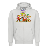 Dove Grey grumpy dopey dwarf Zipper Hoodie - linhVisuals