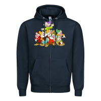 Navy grumpy dopey dwarf Zipper Hoodie - linhVisuals