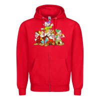 Red grumpy dopey dwarf Zipper Hoodie - linhVisuals