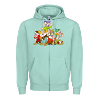 Seafoam grumpy dopey dwarf Zipper Hoodie - linhVisuals