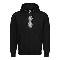 Black olaf Zipper Hoodie - linhVisuals