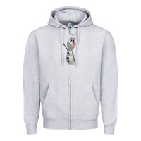 Heather Grey olaf Zipper Hoodie - linhVisuals