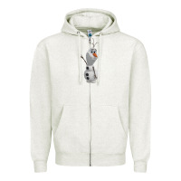 Oatmeal Heather olaf Zipper Hoodie - linhVisuals