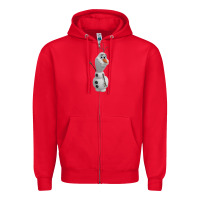 Red olaf Zipper Hoodie - linhVisuals
