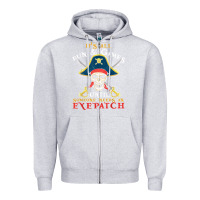 Heather Grey it's all fun & games until someone needs an eyepatch pirate t shirt Zipper Hoodie - linhVisuals