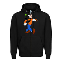 Black goofy Zipper Hoodie - linhVisuals