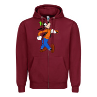 Burgundy goofy Zipper Hoodie - linhVisuals