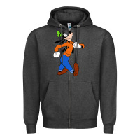 Charcoal Heather goofy Zipper Hoodie - linhVisuals