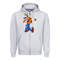 Heather Grey goofy Zipper Hoodie - linhVisuals