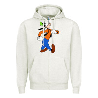 Oatmeal Heather goofy Zipper Hoodie - linhVisuals