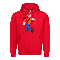Red goofy Zipper Hoodie - linhVisuals