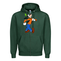 Sports Green goofy Zipper Hoodie - linhVisuals
