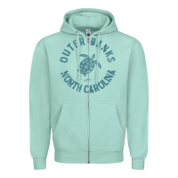 Seafoam jcombs outer banks, nc, sea turtle hoodie Zipper Hoodie - linhVisuals