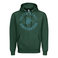 Sports Green jcombs outer banks, nc, sea turtle hoodie Zipper Hoodie - linhVisuals