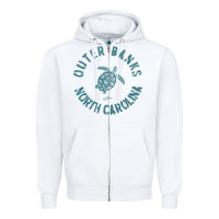 White jcombs outer banks, nc, sea turtle hoodie Zipper Hoodie - linhVisuals