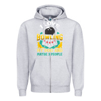 Heather Grey bowling shirt funny dog lover quote bowler gift t shirt Zipper Hoodie - linhVisuals