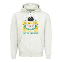 Oatmeal Heather bowling shirt funny dog lover quote bowler gift t shirt Zipper Hoodie - linhVisuals