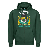 Sports Green bowling shirt funny dog lover quote bowler gift t shirt Zipper Hoodie - linhVisuals