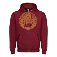 Burgundy star fleet academy dropout stars trekie trek geek Zipper Hoodie - linhVisuals