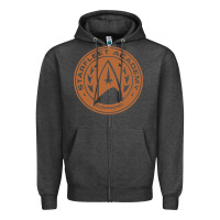 Charcoal Heather star fleet academy dropout stars trekie trek geek Zipper Hoodie - linhVisuals