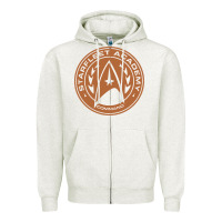 Oatmeal Heather star fleet academy dropout stars trekie trek geek Zipper Hoodie - linhVisuals