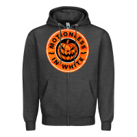Charcoal Heather motionless in white hellowen Zipper Hoodie - linhVisuals