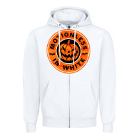 White motionless in white hellowen Zipper Hoodie - linhVisuals