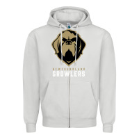 Dove Grey #newfoundland growlers Zipper Hoodie - linhVisuals