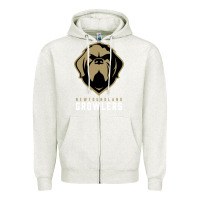 Oatmeal Heather #newfoundland growlers Zipper Hoodie - linhVisuals