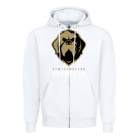 White #newfoundland growlers Zipper Hoodie - linhVisuals