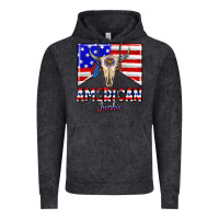 Vintage Black American junkie Vintage Hoodie - CowhideDigitalArt