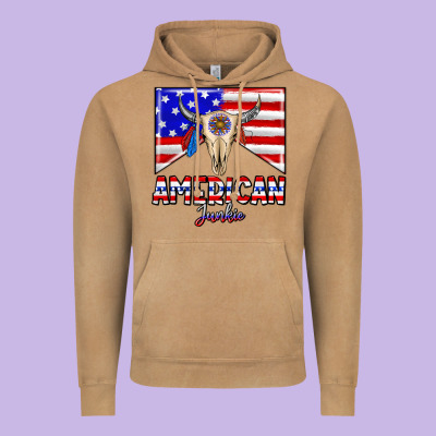 American Junkie Vintage Hoodie Designed By Cowhidedigitalart